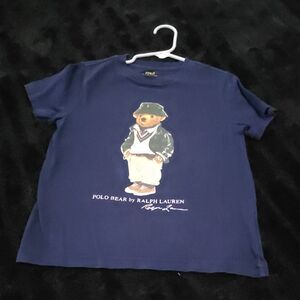 Ralph Lauren Kids Blue Polo Bear T-Shirt